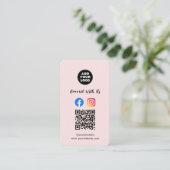 モダンソーシャルメディアQRコード | Instagram Facebook 名刺 (スタンド正面)
