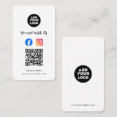 モダンソーシャルメディアQRコード | Instagram Facebook 名刺 (正面/裏面)