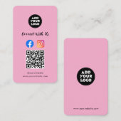 モダンソーシャルメディアQRコード | Instagram Facebook 名刺 (正面/裏面)