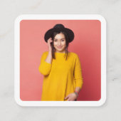 モダンソーシャルメディ後を追アInstagramの写真 スクエア名刺 (裏面)