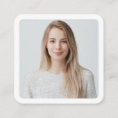 モダンソーシャルメディ後を追アTwitter Me写真 スクエア名刺 (裏面)