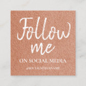 モダンソーシャルメミニマルディア写真 スクエア名刺 (正面)