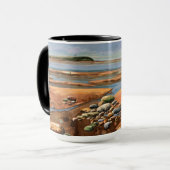 モダンタイドアウトハンド絵を描オリジナルアート マグカップ (正面左)