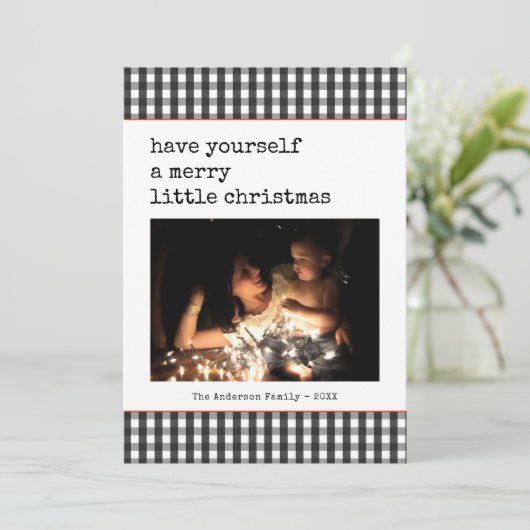 モダンタイプライターメリーリトルクリスマス写真 (スタンド正面)