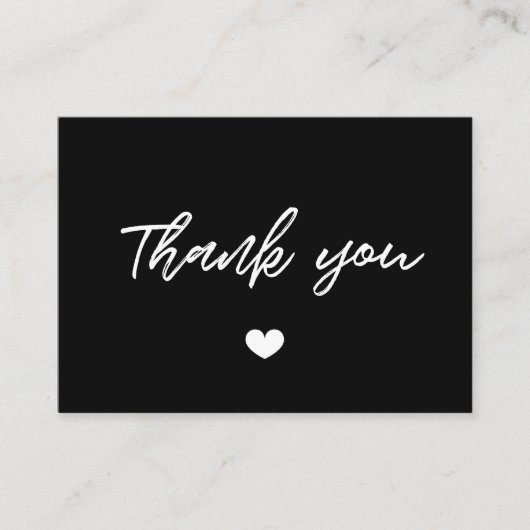 モダンタイポグラフィありがとうございましたパッケージ挿入カード 名刺 (正面)