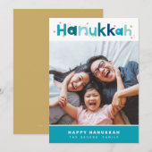 モダンタイポグラフィおもしろいカラフルポートレート金ゴールド シーズンカード (正面/裏面)