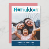 モダンタイポグラフィおもしろいカラフル撮影ポートレート シーズンカード (正面/裏面)