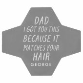 モダンタイポグラフィおもしろいパパ白髪父の日 サッカーボール (フラット)