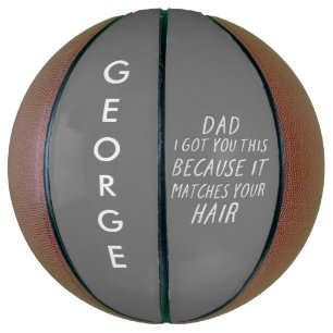 モダンタイポグラフィおもしろいパパ白髪 バスケットボール