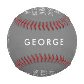 モダンタイポグラフィおもしろいパパ白髪  野球ボール (正面)