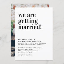 モダンタイポグラフィが結婚した写真結婚の