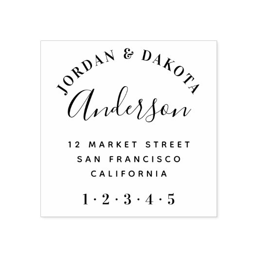 モダンタイポグラフィとスエレガントクリプトの差出人住所 ラバースタンプ (インプリント)