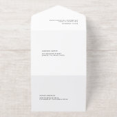 モダンタイポグラフィと手書き写結婚真 オールインワン招待状 (外側)