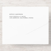 モダンタイポグラフィと手書き写結婚真 オールインワン招待状 (背面)