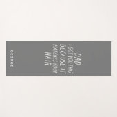 モダンタイポグラフィのおもしろいパパ白髪の父親  ヨガマット (正面(横))