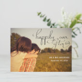 モダンタイポグラフィの写真を楽しん結婚でいる 案内状 (スタンド正面)