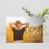 モダンタイポグラフィの卒業発表 案内状 (スタンド正面)