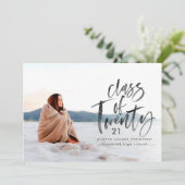 モダンタイポグラフィの卒業発表 案内状 (スタンド正面)