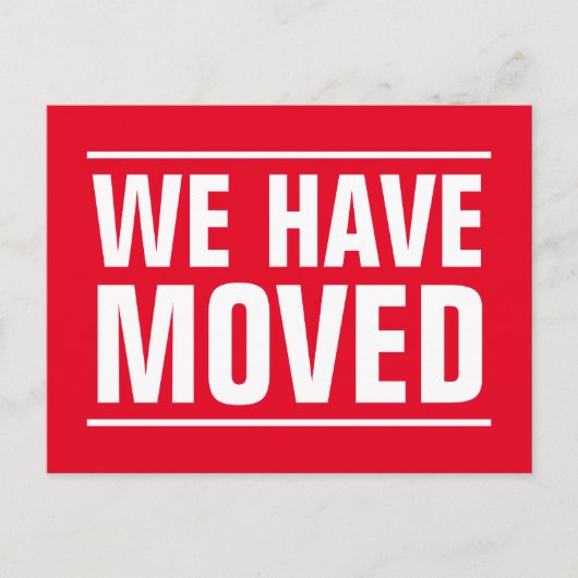 モダンタイポグラフィの移動 ポストカード (正面)