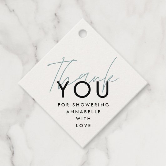 モダンタイポグラフィの赤ん感謝していだけ フェイバータグ (正面)