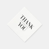 モダンタイポグラフィはっきりしたありがとう スタンダードカクテルナプキン (角)