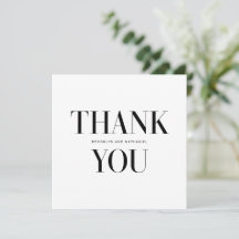 モダンタイポグラフィはっきりしたサンキューカード