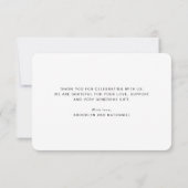 モダンタイポグラフィはっきりしたサンキューカード サンキューカード (裏面)