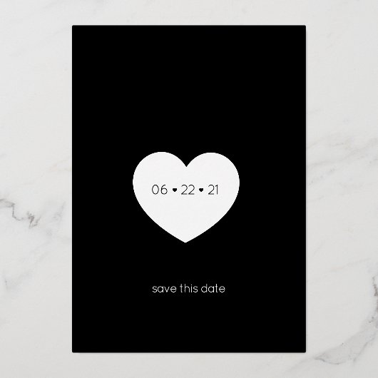 モダンタイポグラフィもう一度STDを試そう 箔招待状 (裏面)