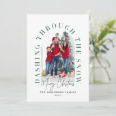 モダンタイポグラフィアーチ1写真クリスマス シーズンカード (スタンド正面)