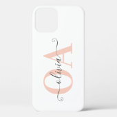 モダンタイポグラフィイニシャルシンプルクラス Case-Mate iPhoneケース (裏面)