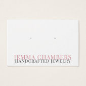 モダンタイポグラフィイヤリングジュエリー表示カード (正面)