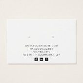 モダンタイポグラフィイヤリングジュエリー表示カード (裏面)