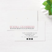 モダンタイポグラフィイヤリングジュエリー表示カード (デスク)