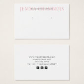 モダンタイポグラフィイヤリングジュエリー表示カード (正面&裏面)