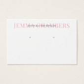 モダンタイポグラフィイヤリングジュエリー表示カード (正面)