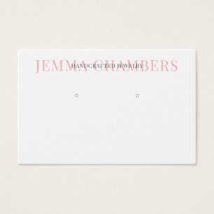 モダンタイポグラフィイヤリングジュエリー表示カード