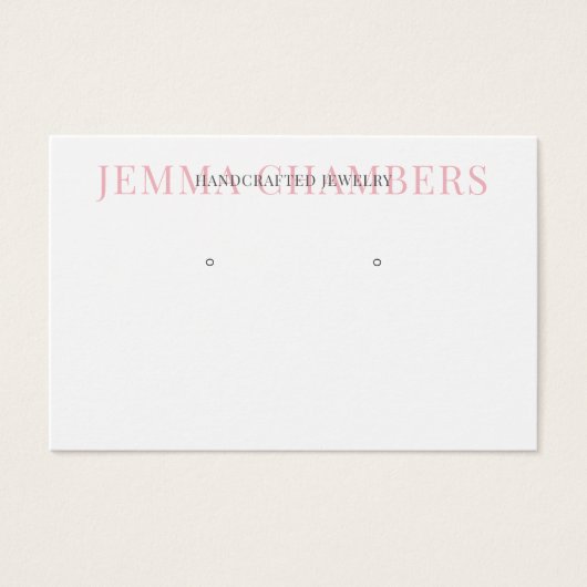 モダンタイポグラフィイヤリングジュエリー表示カード (正面)