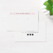 モダンタイポグラフィイヤリングジュエリー表示カード (デスク)