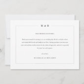 モダンタイポグラフィエレガシンプルントウェディングフォト サンキューカード (裏面)