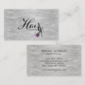 モダンタイポグラフィエレガントの髪の名前をフォフェイクイル 名刺 (正面/裏面)