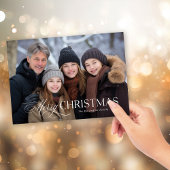 モダンタイポグラフィエレガントクリスマスの写真 シーズンカード