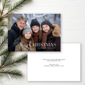 モダンタイポグラフィエレガントクリスマスの写真 シーズンカード