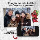 モダンタイポグラフィエレガントクリスマスの写真 シーズンカード