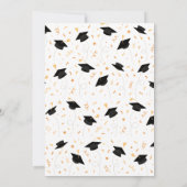 モダンタイポグラフィエレガントタッセル卒業パーティー 招待状 (裏面)