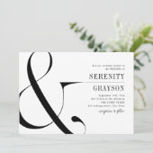 モダンタイポグラフィエレガントミニマ結婚リスト 招待状 (スタンド正面)