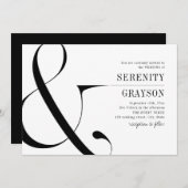 モダンタイポグラフィエレガントミニマ結婚リスト 招待状 (正面/裏面)