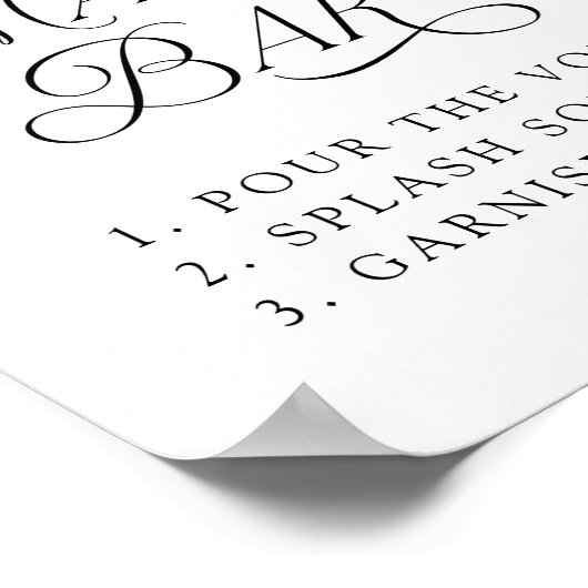 モダンタイポグラフィエレガント血メアリーバー標識 ポスター (角)