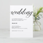 モダンタイポグラフィオンクラフト紙 招待状 (スタンド正面)