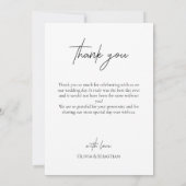 モダンタイポグラフィオーバーレイ文字と写真 | 結婚s サンキューカード (裏面)