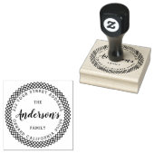 モダンタイポグラフィカスタムファミリ名 ラバースタンプ (押印)